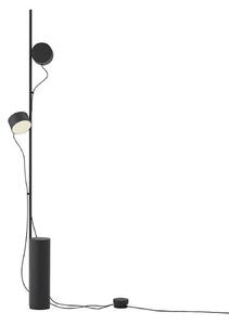 Lampadar Muuto, reglabil, Negru, Camera de zi, Metal