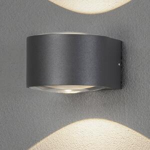 Konstsmide Aplică LED de exterior Gela, up/down, gri, Gri, Metal, Modern