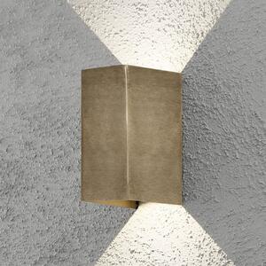 Konstsmide Aplică LED de exterior Cremona 8cm lată, din alamă, Auriu / Alamă, Metal, Modern, Priză de perete sus / jos