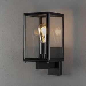 Konstsmide Aplică de exterior Carpi, negru, lățime 16,5 cm, reglabil, Negru, Metal, Modern, Felinar