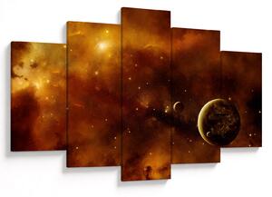 Tablou - Planete cu nebuloasă (150x105 cm)
