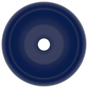Chiuvetă baie lux albastru închis mat 40x15 cm ceramică rotund