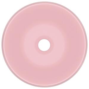 Chiuvetă de baie lux roz mat 40x15 cm ceramică rotund
