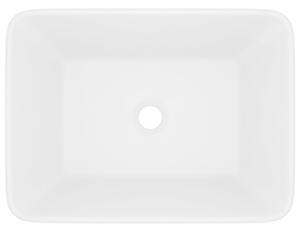 Chiuvetă de baie lux, alb mat, 41x30x12 cm, ceramică