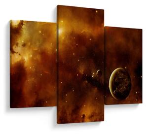 Tablou - Planete cu nebuloasă (90x60 cm)