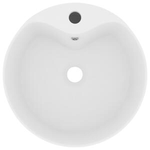 Chiuvetă de lux cu preaplin, alb mat, 36 x 13 cm, ceramică