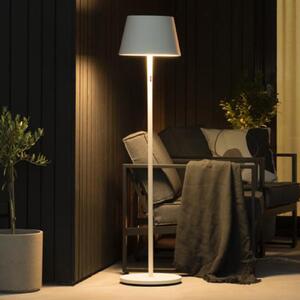Konstsmide Lampadar LED exterior Pomezia, USB, alb, reglabil, Alb, Metal, Modern