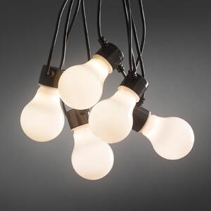 Konstsmide Christmas Lumini de grădină bere zână lumini 10x bulb opal alb cald, Negru, Plastic