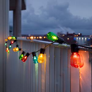 Konstsmide Christmas Lumini de basm grădină bere 20 LED picături colorate, reglabil, Multicolor, Plastic