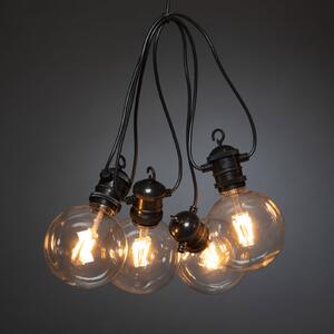 Konstsmide Christmas lanț de grădină bere cu sistem 24V Extensie Globe 10fl., reglabil, Negru, Plastic