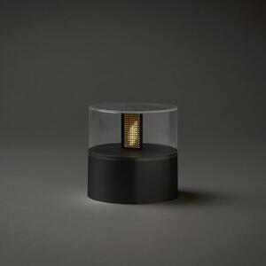 Konstsmide Christmas Lampă decorativă LED tip flacără, soclu negru, Negru, Plastic