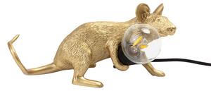Lampă de masă SELETTI, Mouse Lamp Valentine, Auriu / Alamă, Camera de zi, Plastic, Design