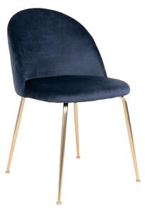 Scaune de dining din catifea albastru-auriu 2 buc. Geneve – House Nordic