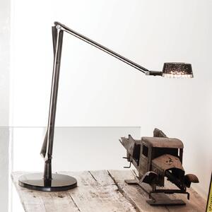 Kartell Aledin Dec - lampă masă LED, gri fumuriu, Gri, Camera de zi / sufragerie, Plastic, Modern