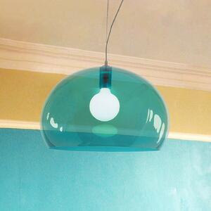 Kartell FL/Y - lampă suspendată LED, albastru deschis, reglabil, Albastru, Camera de zi / sufragerie, Plastic, Design