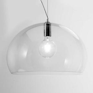 Kartell Big FL/Y - lampă susp. LED, transparent, reglabil, Transparent, Camera de zi / sufragerie, Plastic, Design