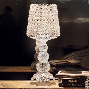 Kartell Lampă de masă LED Mini Kabuki, transparentă, înălțime 70 cm, reglabil, Transparent, Camera de zi / sufragerie, Plastic, Design