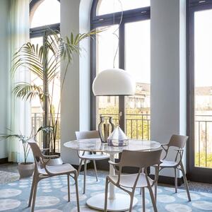 Kartell Small FL/Y lampă suspendată LED alb mat, Alb, Camera de zi / sufragerie, Plastic, Design