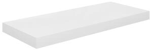 Raft de perete suspendat, alb extralucios, 60x23,5x3,8 cm, MDF