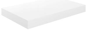Raft de perete suspendat, alb extralucios, 40x23x3,8 cm, MDF