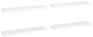 Rafturi de perete suspendate, 4 buc., alb, 90x23,5x3,8 cm, MDF