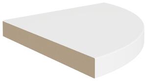 Raft colțar de perete, alb, 35 x 35 x 3,8 cm, MDF