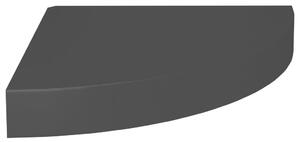 Rafturi colț de perete, 2 buc., negru, 25x25x3,8 cm, MDF