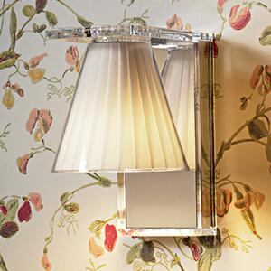 Kartell Light-Air aplică perete cu abajur textil, Transparent, Camera de zi / sufragerie, Plastic, Design