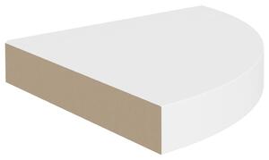 Raft colțar de perete, alb, 25 x 25 x 3,8 cm, MDF