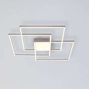 JUST LIGHT. GmbH Plafonieră LED Asmin, CCT, oțel, 75x75cm, reglabil, Metalic, Camera de zi / sufragerie, Metal