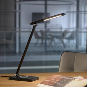 JUST LIGHT. GmbH Lampă de birou LED Florentina, negru, reglabil, Negru, Studiu / Birou, Plastic