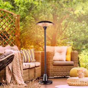 JUST LIGHT. GmbH Radiator încălzire picior Glow IP34, 1.500W/3.000W, Negru, Metal