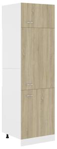 Dulap pentru frigider, stejar Sonoma, 60 x 57 x 207 cm, PAL
