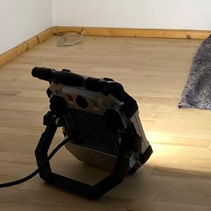 Ledino Spot de lucru cu LED Allach, reglabil, 2 prize, reglabil, Gri, Metal
