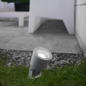 LEDS-C4 Spot de exterior Hubble, gri, GU10, aluminiu, reglabil, Gri, Metal, Modern
