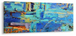Tablou - pictură abstractă în ulei (120x50 cm)