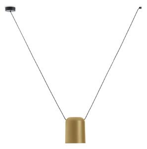 LEDS-C4 Attic lampă suspendată Ø15cm auriu, reglabil, Auriu / Alamă, Camera de zi / sufragerie, Metal, Modern