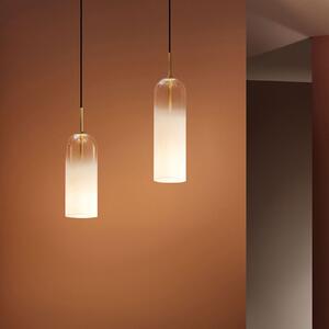 LEDS-C4 Glam lampă susp., sticlă alb, h=31cm, reglabil, Alb, Camera de zi / sufragerie, Sticlă, Modern