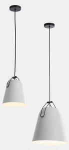 LEDS-C4 Lampă suspendată LED Napa, Ø 28 cm, gri, reglabil, Gri, Camera de zi / sufragerie, Metal
