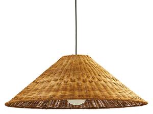 LEDS-C4 Caribe lampă suspendată ratan, Ø 600 cm, reglabil, Maro / Rugină, Camera de zi / sufragerie, Lemn, Casă de țară / Rustic