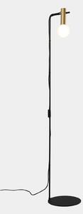 LEDS-C4 Nude Single Curved lampă podea auriu/negru, Negru, Camera de zi / sufragerie, Metal, Design