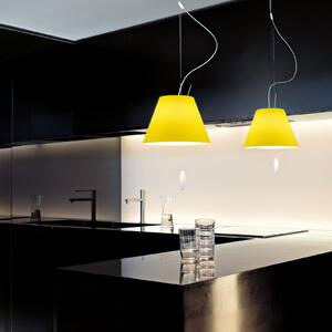 Luceplan Costanzina lampă suspendată, galben, reglabil, Galben, Camera de zi / sufragerie, Metal, Design