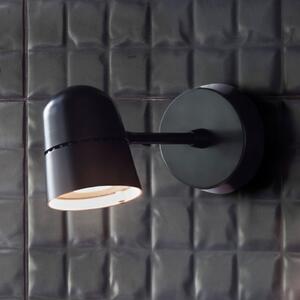 Luceplan Counterbalance spot perete LED, negru, reglabil, Negru, Camera de zi / sufragerie, Metal, Design