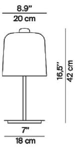 Luceplan Zile lampă de masă negru mat, h=42 cm, Negru, Camera de zi / sufragerie, Plastic, Design