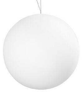Linea Light Lampă suspendată Oh, alb, 55 cm, Alb, Camera de zi / sufragerie, Plastic, Modern, glob