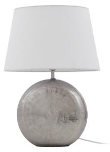 Lampă de masă Lindby, Florentino, Alb, Camera de zi, Țesătură / Textil
