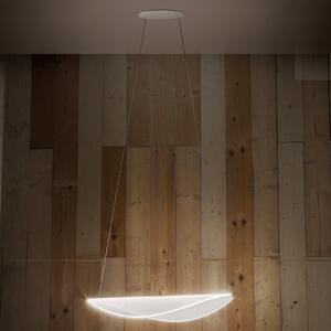 Stilnovo Lampă suspendată LED Diphy, 76 cm, dimabil DALI, reglabil, Alb, Camera de zi / sufragerie, Metal, Modern