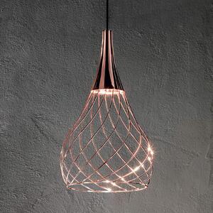 Stilnovo Lampă suspendată LED funcțională cu Mongolfier_P1, reglabil, Cupru, Camera de zi / sufragerie, Metal, Design