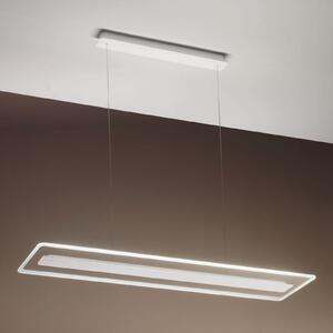 Linea Light Lampă susp. LED Antille, sticlă, unghiulară, crom, reglabil, Metalic, Camera de zi / sufragerie, Sticlă, Modern