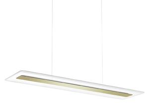 Linea Light Lampă susp. LED Antille, sticlă, unghiulară, auriu, reglabil, Auriu / Alamă, Camera de zi / sufragerie, Sticlă, Modern